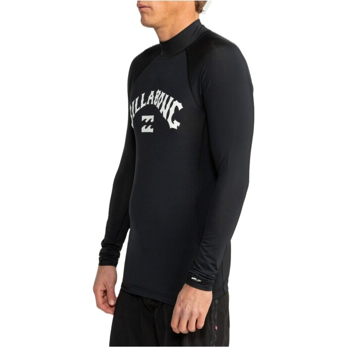 2024 Billabong Mens Logo Surf Long Sleeve Rash Vest EBYWR03011 - Black